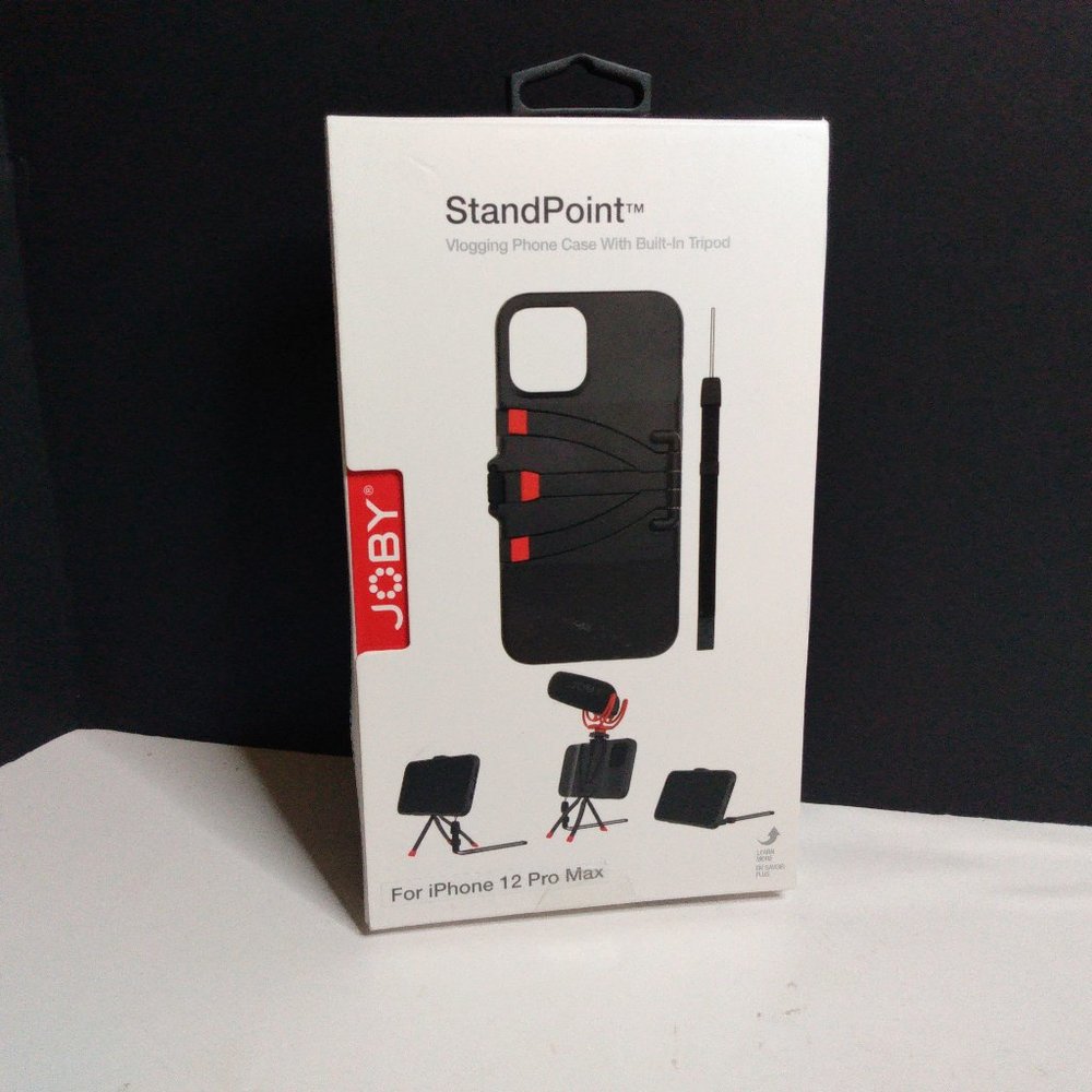 Joby Standpoint Phone Case for iPhone 12 and 12 Pro, Case with Built-in Tripod